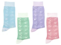 Damessokken Set Zorg Iconen Pastel