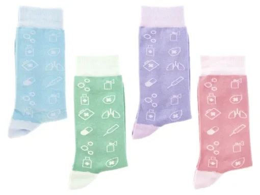 Damessokken Set Zorg Iconen Pastel