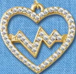 Hanger Heartbeat Goud groot