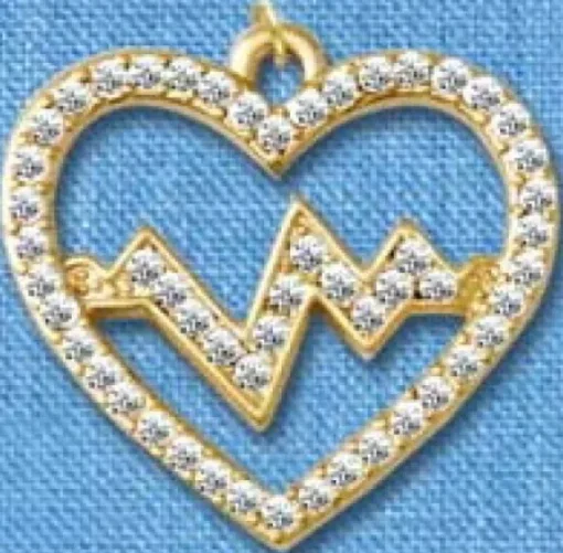 Hanger Heartbeat Goud groot