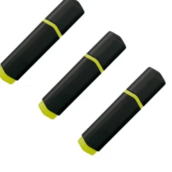 Highlighter/Markeerstift 3 Pak Zwart Geel