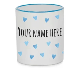 Mok Blauwe Hartjes Blauw