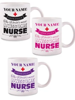 Mug Awesome Nurse Met Naam Opdruk