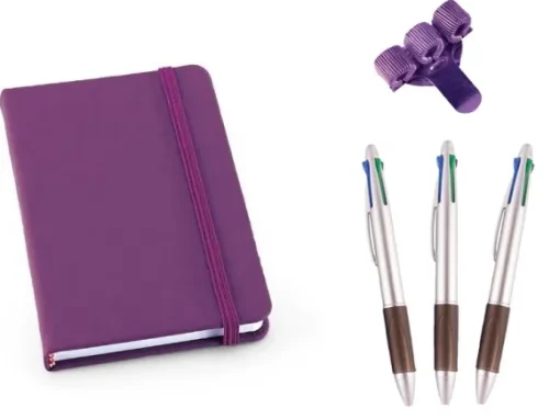 Set Notitieboek A6 Paars