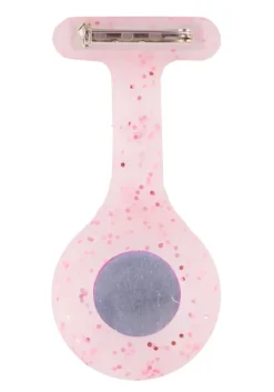 Siliconen Verpleegstershorloge Glitter Roze
