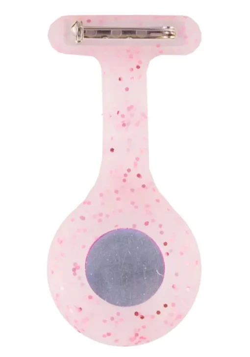 Siliconen Verpleegstershorloge Glitter Roze