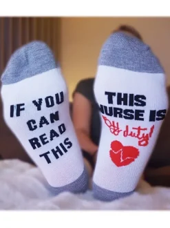 Sokken Nurse Off Duty Wit