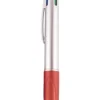 Vier Kleuren Pen Zilver/Rood