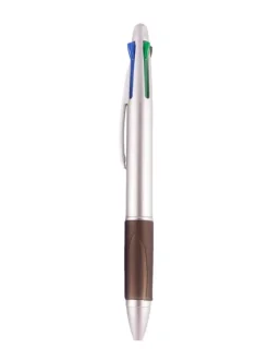 Vier Kleuren Pen Zilver/Rood
