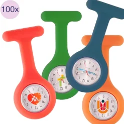 100x Gepersonaliseerde Siliconen VerpleegstersHorloge met Logo
